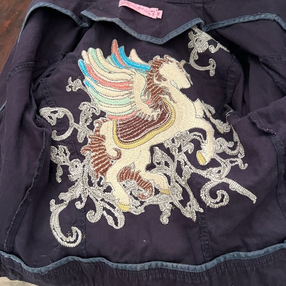 Women's embroidery unicorn jacket
